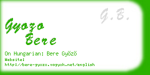 gyozo bere business card