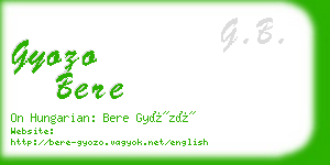 gyozo bere business card